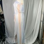 Cotton Candy LA  Strapless Striped‎ Dress Womens Medium Beachy Coastal Rayon Photo 7