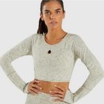 Gymshark Green and White cropped long sleep Photo 0