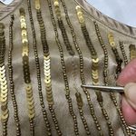 Romeo + Juliet Couture gold sequin beaded mini dress Sz M Photo 8