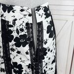 Y2K Erin B Floral Lace Trim A Line Skirt Black White 4 Knee Length Petticoat Photo 6