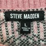 Steve Madden NWT Pink Becka Argyle Sweater Size L Photo 4