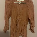 Flawless Pink Tie Front Top Photo 1