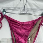 PQ Swim Pink Ruched Side Tie Bikini Bottom Sz L NWT Size L Photo 2