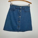 Noisy May  short denim skater skirt size small button front Photo 0