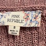 Pink republic  Loose Knit Sweater size Small Tunic Length Scoop Neck Photo 1