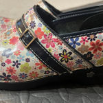 Sanita Koi Danish Clogs Leather Shoes Size 40 US 9.5 Floral Slip‎ On Mules Photo 0