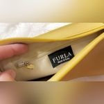 Furla Yellow Leather Clutch Wristlet Bag 9” X 5.5” Approximately Photo 4
