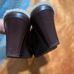 UGG  Isabella Brown Suede Heeled Mule Sheepskin Lined Photo 3