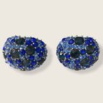 Cobalt & Aquamarine Encrusted Silver Stretch Rings Photo 1