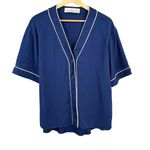 Golden Goose  Deluxe Brand Pajama Style Top Navy with White Trim Size XS Photo 0