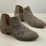 Seychelles  Deep Sea Gray Suede Leather Woven Ankle Boots Women Size 8.5 Western Photo 10