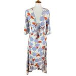 l*space Anthropologie‎ L  Kellen Cover-Up Dress Floral Tie Front Cutout Medium Photo 2