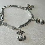 Brighton  Enduring Freedom Faith Charm Bracelet Anchor Cross Crown Verses Photo 0