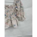 Saylor  Top Women Small Pink Floral Clover Blouse MSRP:$219 Boho Summer Smocked Photo 7