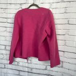 Eileen Fisher Pink Boiled Wool Cashmere Open Front Jacket Women’s Large Minimal Photo 8