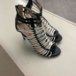 Wild Rose Heels   Black and White Strappy Heels Like New 7 1/2 Photo 2