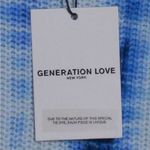 Generation Love Indigo Tie Dye Margot Sweater Silk Blend Distressed Hem M New Photo 9