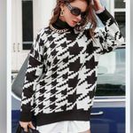 ANINE BING  Cheyenne Houndstooth Sweater Size XS Pullover Photo 7