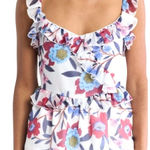 French Connection  Aden Bai Lurex‎ Frill Ruffle Cami Top Women's 8 Floral Sparkle Photo 0