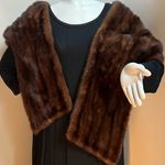 Vintage Mink stole Chic Brown Fur Wrap Capulet Photo 0