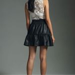 Anthropologie NWT The Somerset Mini Skirt Faux Leather Edition Black size XS Photo 2