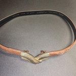 Liz Claiborne  Brown Genuine Snake Leather Gold-Tone Buckle Women's Size Medium Photo 0