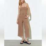 ZARA New Bloggers Fav Formal Mid-Rise Champagne Françoise Culottes Size M Photo 6