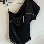 Helmut Lang  One Shoulder Viscose Top Black Photo 4