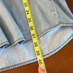 The Limited  Blue Chambray Long Sleeve Jean Shift Mini Dress Size Small Tie Waist Photo 9