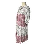 Growkrati block print Indian cotton dress XS White Photo 6