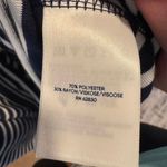 Lands' End Striped Navy Blue & White Hoodie Swim Cover Photo 4