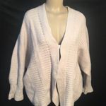 Lafayette 148  Wool & Cashmere Blend Tan Knit Open Front Cardigan M/L Photo 6