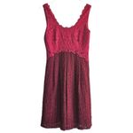 Moulinette Soeurs Anthropologie Carmindy Dress Pink Burgundy Lace Photo 2