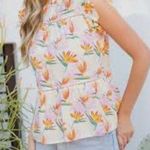 THML  Floral Sleeveless Ruffle Top Size Small Photo 1