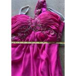 Vintage Fiesta Women’s Prom Formal Hot Pink Stones Layered Dress Women’s Size M Size M Photo 3