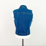 Vintage Distressed Denim Vest | Size S Blue Photo 5