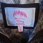 Cozy Sherpa Tiger‎ Print Full Zip Sherpa Jacket Size Small Brown Photo 3