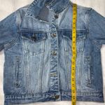 Forever 21 short denim jacket back tiger embroidery womens size M Photo 10