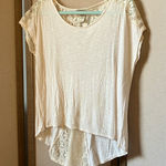 Eyelash Couture  Cream Lace Women's top medium Photo 0