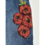 ZARA  Women's Embroidered Trafaluc Denimwear   Rose Skinny Jeans Size 02 Photo 2