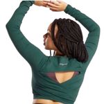 Gymshark Whitney Simmons Green Long Sleeve Open Back Crop Top Size XS Photo 7