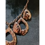 Dana Buchman Bronze Hammered Statement Necklace Chunky Chain Lobster Clasp Photo 3