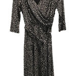 White House | Black Market  Dress Work Office Cocktail White Polka Dot Aline Photo 0