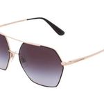 Dolce & Gabbana DG2157 Gold Aviator Polarized Polygon Sunglasses Black Photo 14