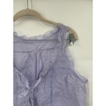 Fairycore Whimsical Festival Crop Top Women S Sheer Lace Crochet Y2K Milk Maid Purple Photo 6