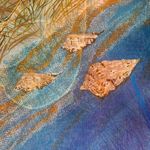 Patty J. Leisure Kaftan Dress Sheer Tonal Stripe Aquatic Life Vneck Swim Coverup Tan Size undefined Photo 7