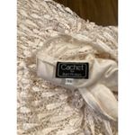 Vintage Cachet by Bari Protas Fringe Lace crochet Short Sleeve flapper Dress 5/6 Photo 11