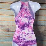 New Rosio Tie Dye One Piece Body Suit Women size Medium Purple Photo 5