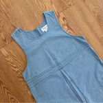 Westbound  Denim Jumper Dress, Floral Hem Embroidery & Pockets-PS light blue wash Photo 2