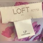 Loft - Purple floral tank top with flowy design blouse Size LP Photo 3